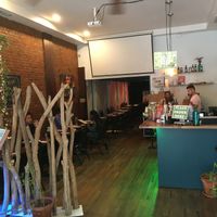 Inside view of Vegan Food Court at Veggie Grub in New York City