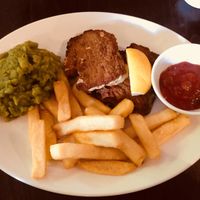 Vegan fish and chips at Ridgeway Arms in Mosborough