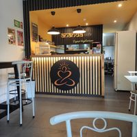 The interior of the cafe at Ananda in Fundao
