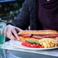 THIS IS SO DELICIOUS! If you haven't tried our new sausage Sandwich at vegan in our house yet, you're missing out Only 100 EGP with fries free at Vegan In Our House in Cairo