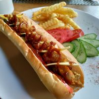 Nugget sandwich at Vegan In Our House in Cairo