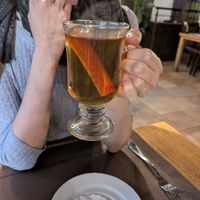 Hot apple cider at Vegan In Our House in Cairo