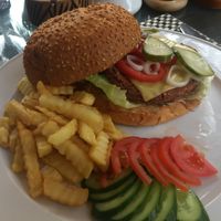 cheese burger, basically same as texas, but without pineapple  at Vegan In Our House in Cairo