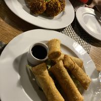 Vegan spring rolls and nuggets  at Vegan In Our House in Cairo