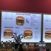 Menu at Las Vegan's - Corvin Plaza in Budapest