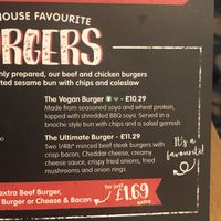 Vegan main on menu 2 at Brewers Fayre - Exeter in Exeter