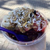 Peanut butter açai bowl  at Scoops in Santa Catalina Island