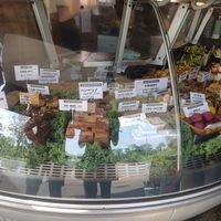 Most of the raw cakes are labeled vegan at The Glenbrook Greengrocer in Glenbrook