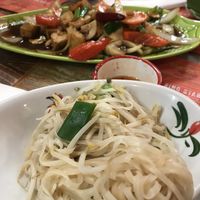 Cashew tofu and rice noodles  at Thaikhun in Bath
