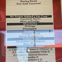 Vegan options   at Bruster's Real Ice Cream in Glendale