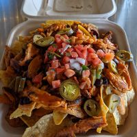 Buffalo chik'n nachos at Kind Food in North Kansas City