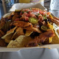 Buffalo chik'n nachos at Kind Food in North Kansas City