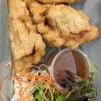 Vegan curry puffs   at Lahn Thai in Sherwood
