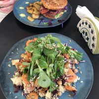 Vegan burger and FIT salad   at O.DA in Sibenik