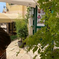 Outside on the terras  at O.DA in Sibenik