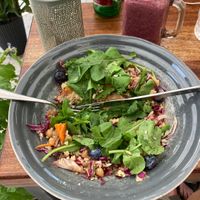 Vegan salad with smoothie   at O.DA in Sibenik