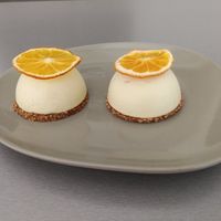 Peach dessert at O.DA in Sibenik