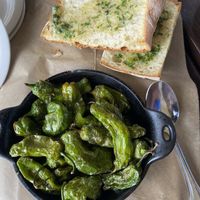 blistered shishito peppers at Dvash in Boca Raton