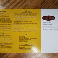 Menu at Fusion Street Eatery in Dunedin