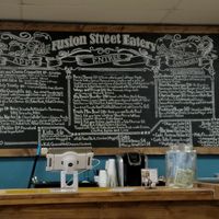 Menu Board and Bar area at Fusion Street Eatery in Dunedin