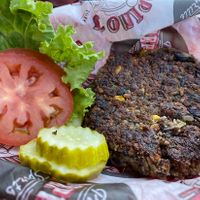 Veggie burger   at Art's Tavern in Glen Arbor