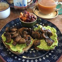Avo, mushroom and beans  at Lovelocks in Liverpool