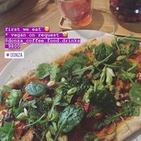 Vegan pizza on request  at Donza in Deinze