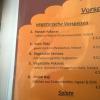 Loads of veggie options  at Taj Mahal in Ahrensburg