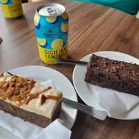 Chocolate cake & Sticky toffee with lotus biscoff cake at Flicka Donkey Sanctuary in Penryn