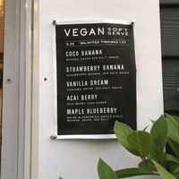 List of vegan options  at Scoop Shack in Ogunquit