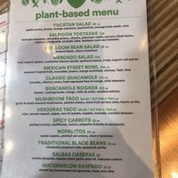 Plant Based menu (seasonal) at Puesto in Concord