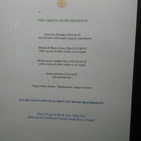 Pudding menu June 2019 at Galleon Inn in Broad Haven