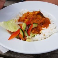 Yummie curry at Galleon Inn in Broad Haven