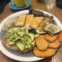 Different variation of the big breakfast again. Still tasty. I think the the bread with nuttlex that gives it the boost     at Mad Snake Cafe in Darwin