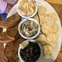 Bread and dips (vegan) at The Drake in Victoria