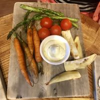 Vegetable medley (unsure if dip is vegan) at The Drake in Victoria