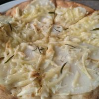 Potato pizza at Four Winds Vineyard in Murrumbateman