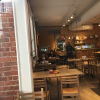 Inside seating at Le Pain Quotidien - 1st Ave & 83rd in New York City