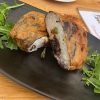 Main menu item; very small  at Donna Vegana in Mallorca