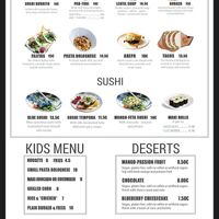 Menü  at Donna Vegana in Mallorca