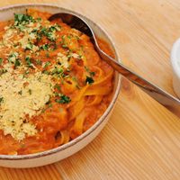 Pasta Bolognese at Donna Vegana in Mallorca
