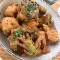 Tempura? More like heavy battered  at Donna Vegana in Mallorca