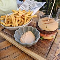 Una de las mejores hamburguesas que he probado at Donna Vegana in Mallorca