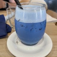 Blue Iced Latte  at Donna Vegana in Mallorca