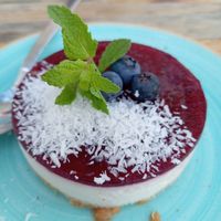 Blueberry Cheesecake at Donna Vegana in Mallorca
