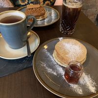 Maple pancakes and Earl grey tea   at No. 18 Coffee House in Tamworth