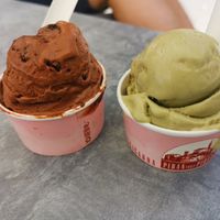 Sacher Torte and Pistachio at Piran Pirano PastIccerIa in Piran