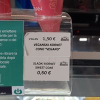 vegan cone at Piran Pirano PastIccerIa in Piran