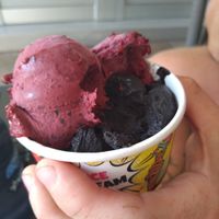Black Hawaii & blueberry at Piran Pirano PastIccerIa in Piran