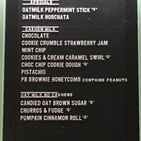 Wall menu at Van Leeuwen Ice Cream - Hudson Yards in New York City
